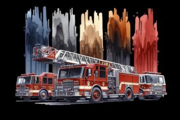 Print - Feuerwehr 70cm - BIO French Terry