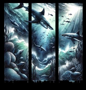 Hai Panel Stoff – Unterwasser Stoff