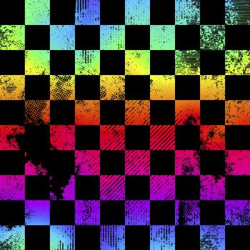 Print - Kacheln bunt - Überbreite BIO French Terry