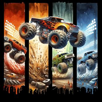 Monstertruck Panel Stoff – Truck Stoff