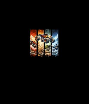 Preview: Print - Monstertrucks 70cm - BIO French Terry