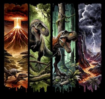 Print - T-Rex 70cm - BIO French Terry