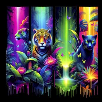 Großkatzen Panel French Terry – Tiger & Panther