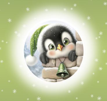 It's cold outside - Pinguin grün - BIO French Terry