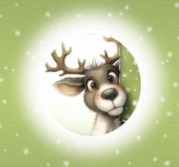 It's cold outside - Rentier grün - BIO French Terry