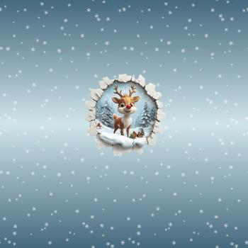 Preview: It's cold outside - Rentier blau - BIO French Terry