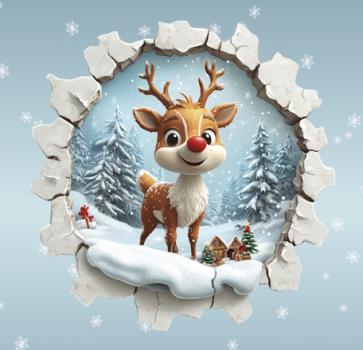 It's cold outside - Rentier blau - BIO French Terry