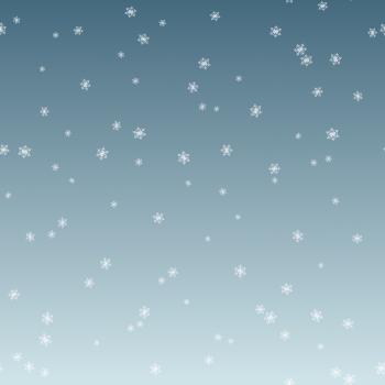 It's cold outside - Schneeflocken blau Verlauf - Überbreite BIO French Terry