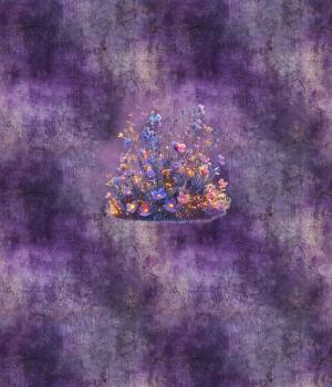 Midnight Garden - Blumen 70cm - BIO French Terry