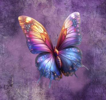 Midnight Garden - Schmetterling 70cm - BIO French Terry