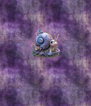 Midnight Garden - Schnecke 70cm - BIO French Terry