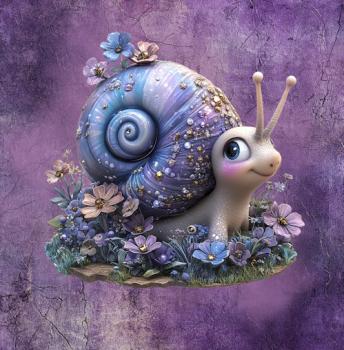 Midnight Garden - Schnecke 70cm - BIO French Terry