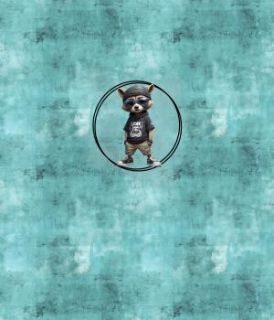 Preview: Streetwear - Waschbär 70cm - BIO French Terry