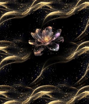 Preview: Fairytale - Blüte 70cm - BIO French Terry