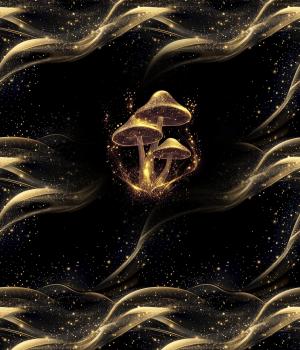 Preview: Fairytale - Pilze 70cm - BIO French Terry