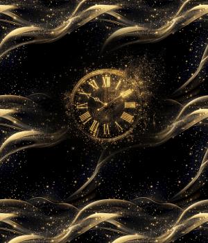 Preview: Fairytale - Uhr 70cm - BIO French Terry