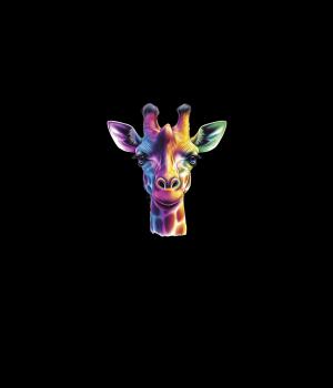 Preview: Rainbow & Denim - Giraffe 70cm - BIO French Terry
