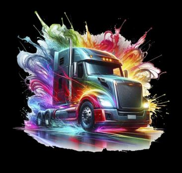 Rainbow & Denim - Truck 70cm - BIO French Terry