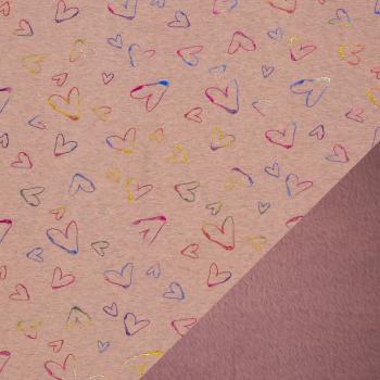 Herzen rosa, Farsund Alpenfleece, Swafing