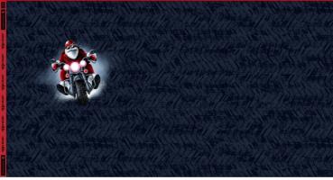 Panel Weihnachtsmann navy - Winter Moods by Thorsten Berger - Sweat angeraut, Swafing