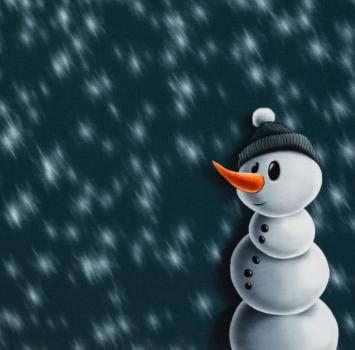 Panel Schneemann petrol - Winter Moods by Thorsten Berger - Sweat angeraut, Swafing