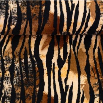 Tiger beige braun - Leska - Jersey, Swafing