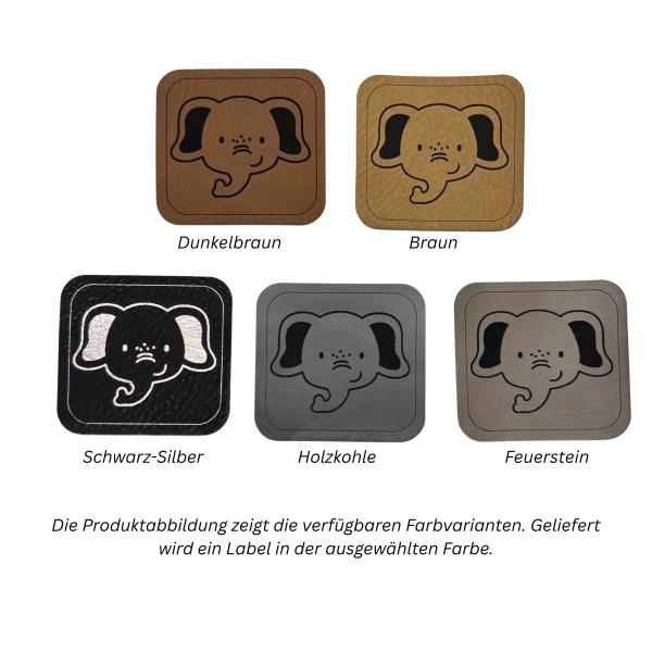 Kunstleder Label Elefant