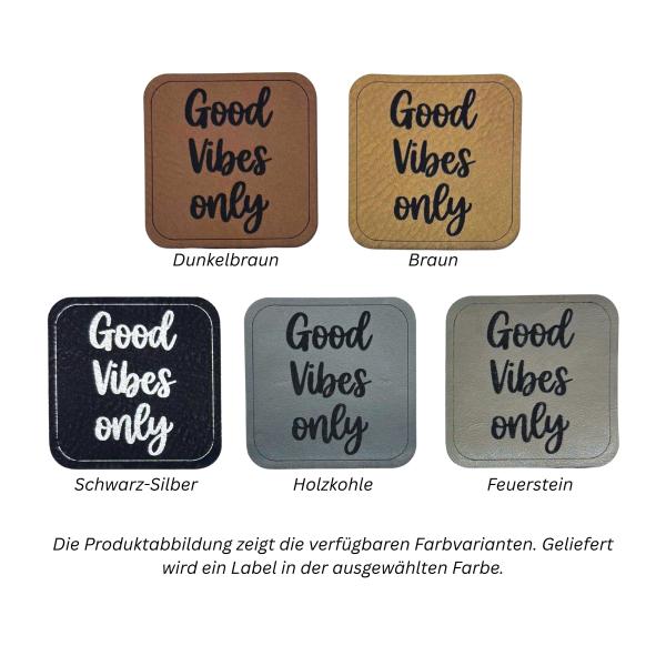 Kunstleder Label Good Vibes Only