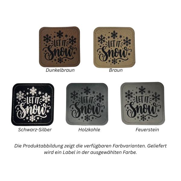 Kunstleder Label Let it Snow