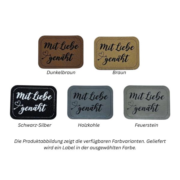 Kunstleder Label Mit Liebe genäht