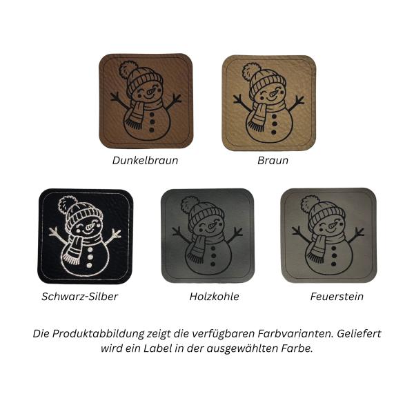 Kunstleder Label Schneemann