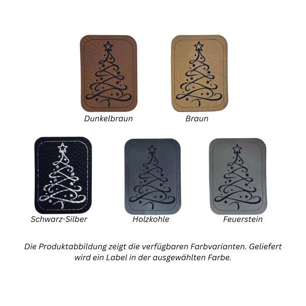 Kunstleder Label Tannenbaum