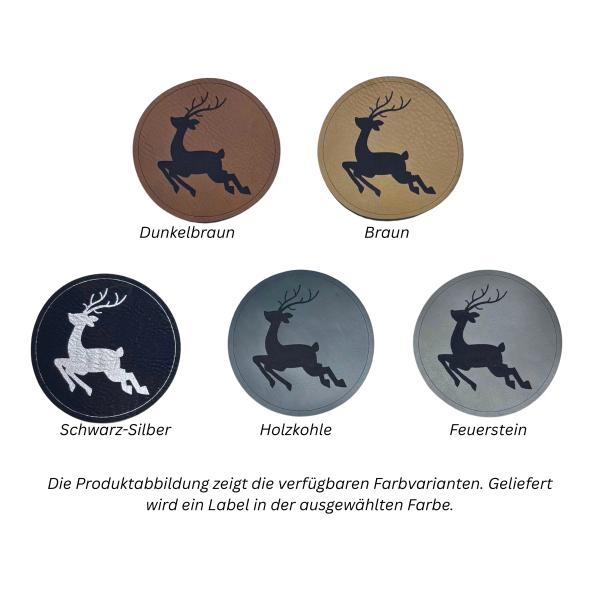 Kunstleder Patch Hirsch