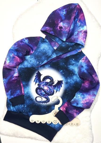 Gr. 140 - Versandbereit - Hoodie Jax Split - Galaxiedrache