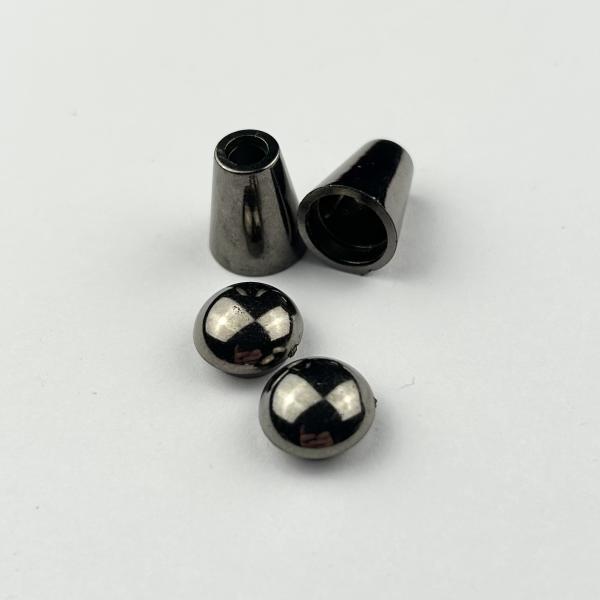 1 Paar Kordelstopper Kegel schwarz