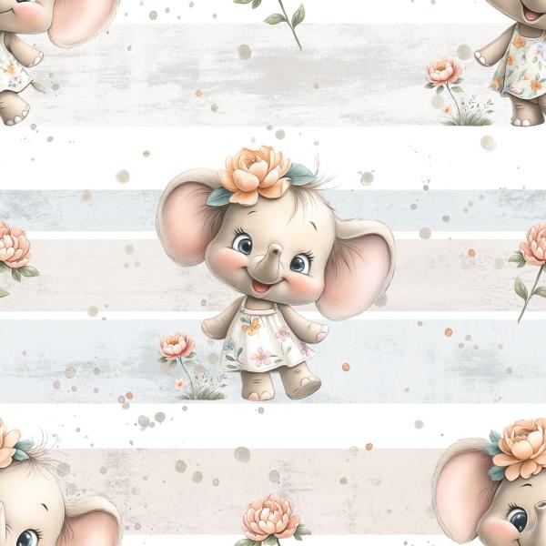 Allover Challenge - Elefantenmädchen - BIO Jersey