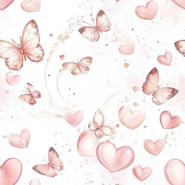 Allover Challenge - Schmetterlinge und Herzen - BIO Jersey