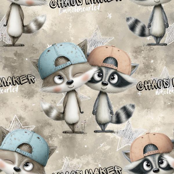 Allover Challenge - Waschbären - BIO Jersey