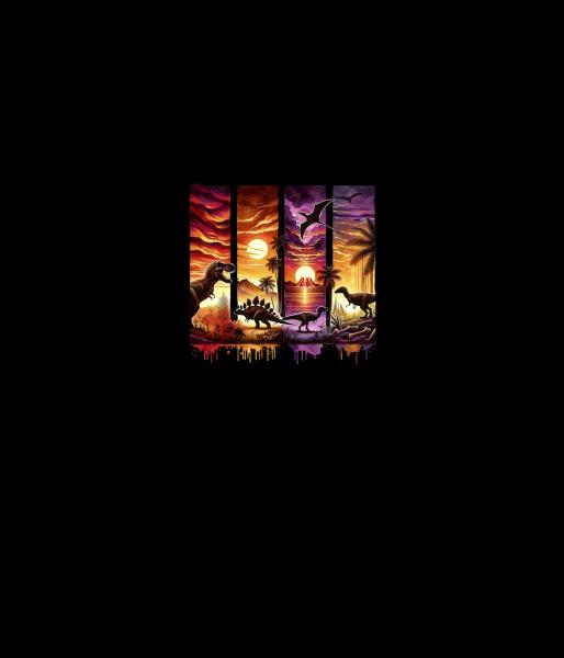 Dinos - Print Dinos lila 70cm - BIO French Terry