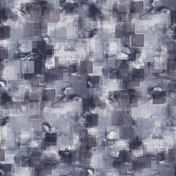 Pixel Grunge grau - Überbreite BIO French Terry