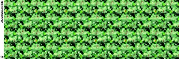 Pixel Grunge grün - Überbreite BIO French Terry