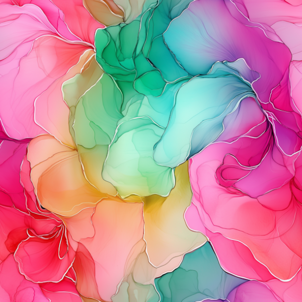 Blumen neon - Überbreite BIO Jersey