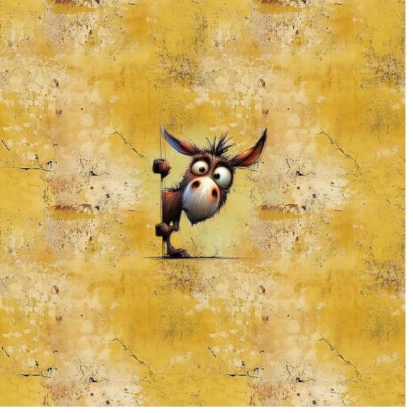 Guck Guck - Esel - BIO French Terry