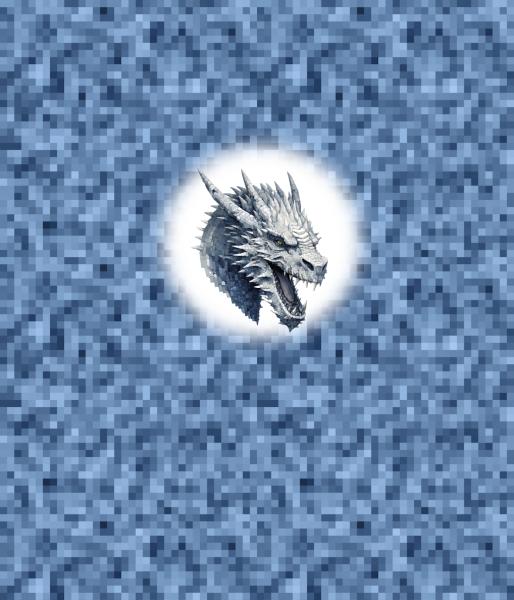 Pixel - Drachenkopf 70cm - BIO French Terry