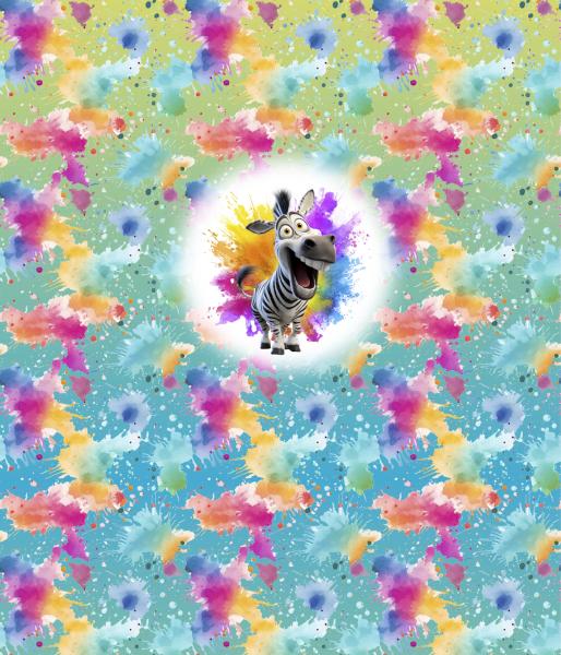 Cool Summer - Panelbild Zebra 70cm - BIO Jersey