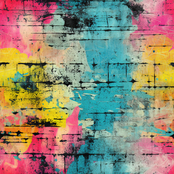 Crazy Animals - Grunge bunt - Überbreite BIO Jersey