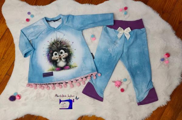 Crazy Animals - Panelbild Igel 70cm - BIO Jersey