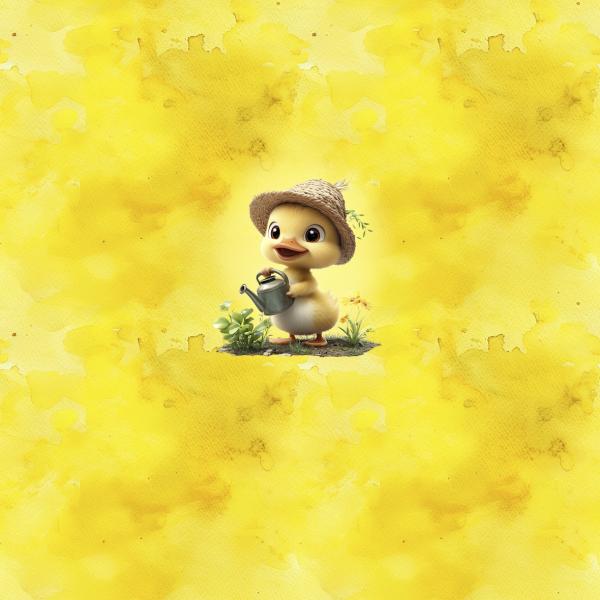 Frühlingserwachen - Panelbild Ente - BIO Jersey