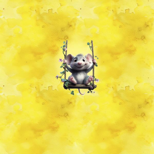 Frühlingserwachen - Panelbild Maus - BIO Jersey