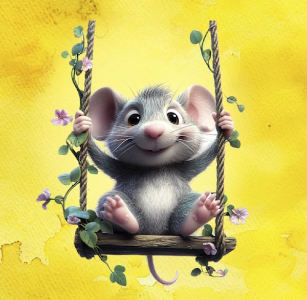 Frühlingserwachen - Panelbild Maus - BIO Jersey